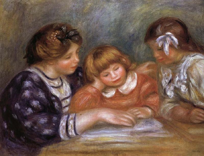 Pierre Renoir The Lesson Norge oil painting art